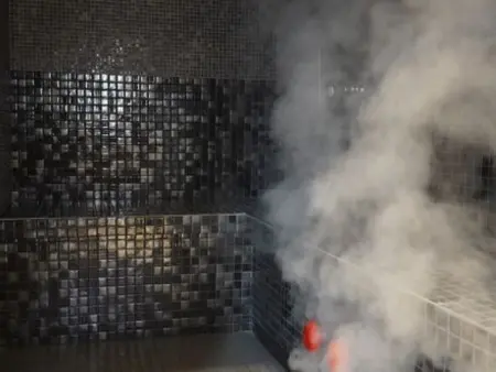 Lodge 8 pers. au Chambon-sur-Lignon : spa privé et piscine : photo 35