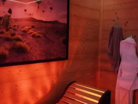 Lodge 8 pers. au Chambon-sur-Lignon : spa privé et piscine : photo 36