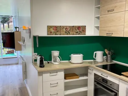 Location appartement à Les Arcs 1800, Studio rénové au centre, balcon, Wifi gratuit