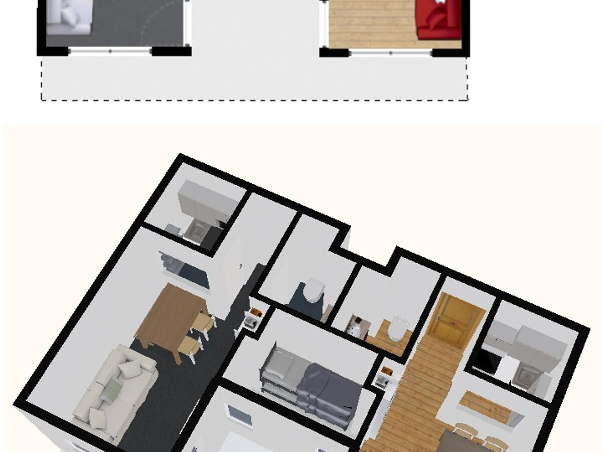 Appartement 6 pers. avec 2 salles de bain, balcon Ouest - Photo 15