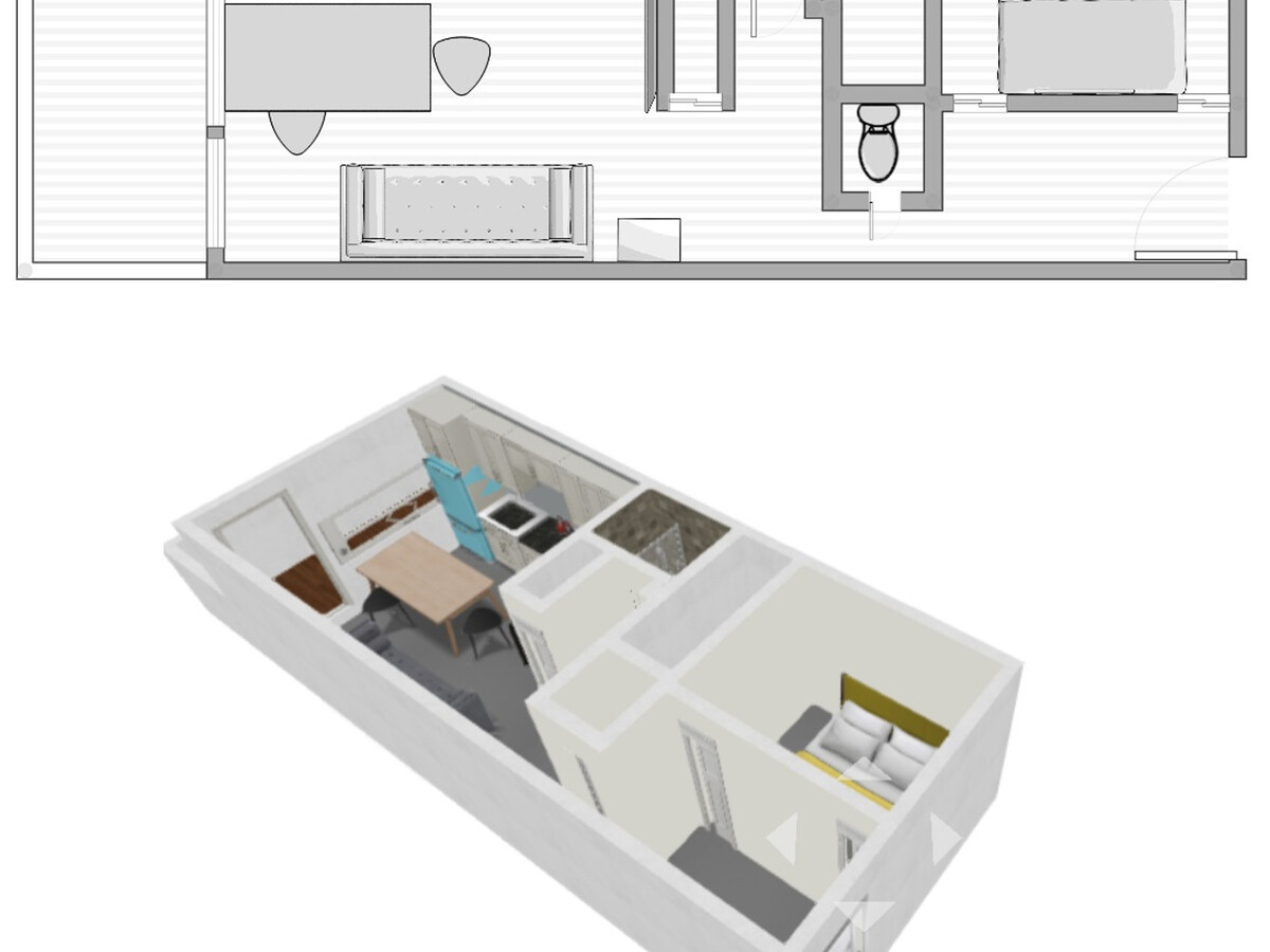 Studio rénové 4 pers. avec cabine à Val-d'Isère - Photo 12