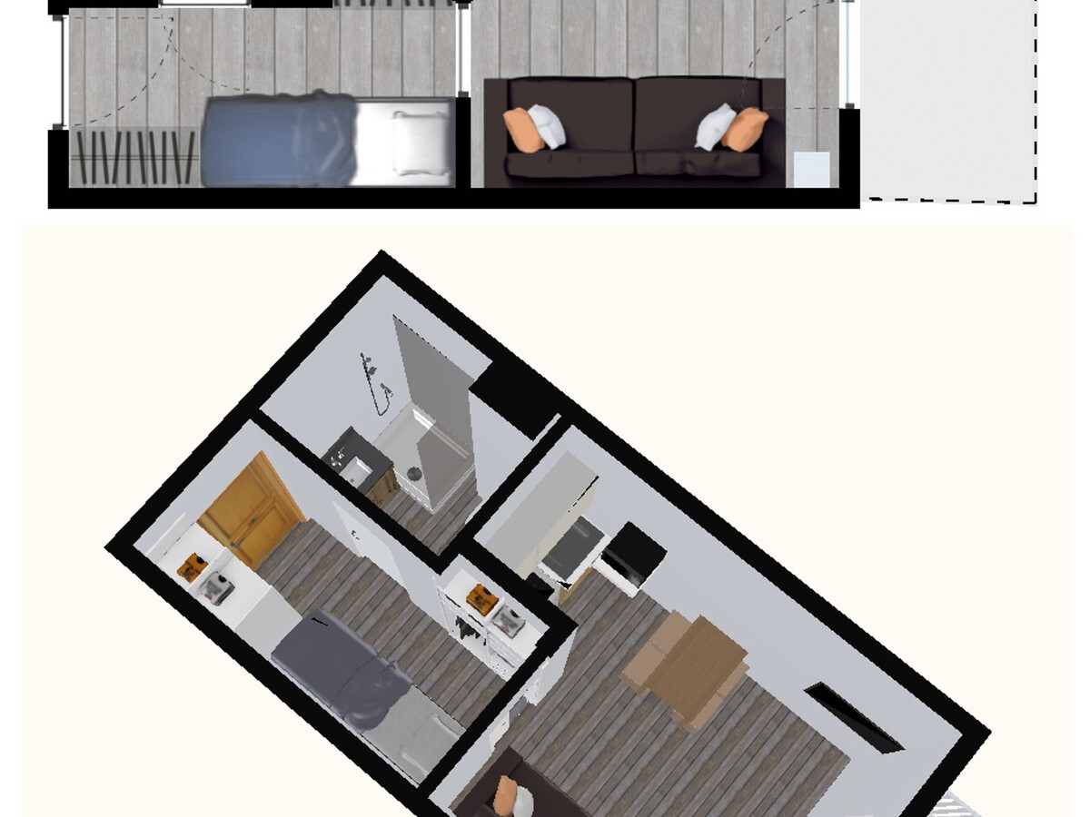 Studio rénové 18m² balcon Est, parking à Val-d'Isère - Photo 11