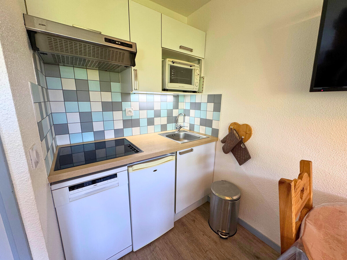 Studio cabine 3 pers aux Menuires, balcon montagne - Photo 3