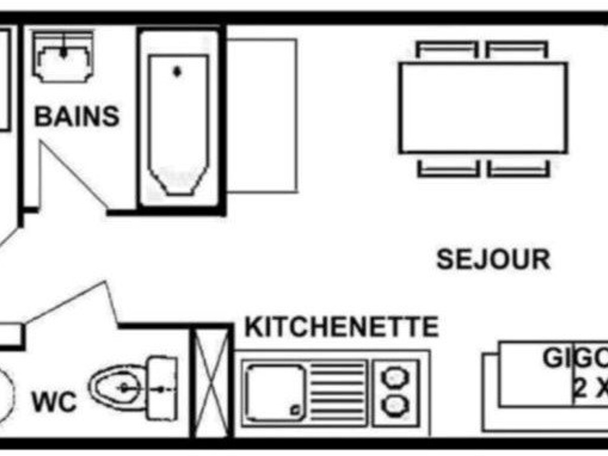 Studio cabine 4 pers aux Saisies, balcon sud face Beaufortain - Photo 3