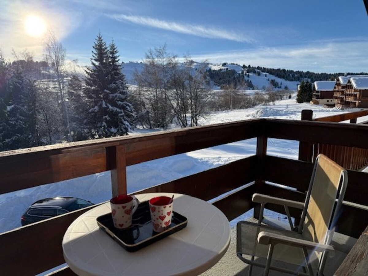 Studio cabine 4 pers aux Saisies, balcon sud face Beaufortain - Photo 7