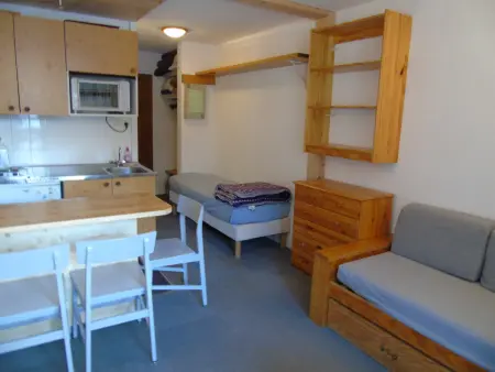 Location appartement à Valfréjus, Studio cosy 3 pers. à 20m du télécabine, balcon, draps inclus