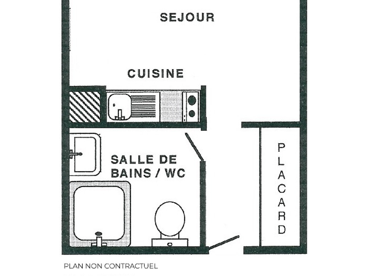 Studio 13 m² Les Menuires, 8ème étage avec casier skis - Photo 5