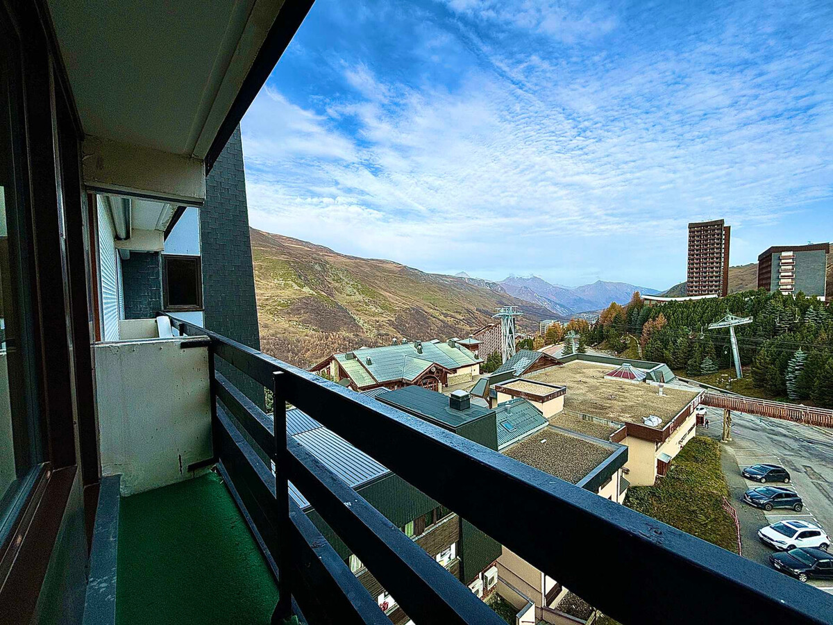 Studio Croisette, pied des pistes aux Menuires, balcon - Photo 5