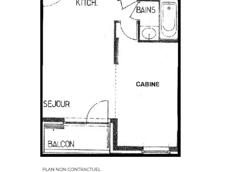 Appartement 2 pièces 4 pers aux Menuires, balcon montagne : photo 8