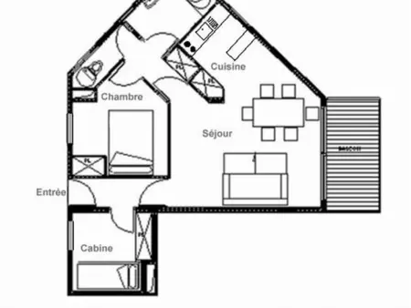 Appartement 3 pièces balcon Sud-Ouest à Saint-Martin-de-Belleville : photo 15
