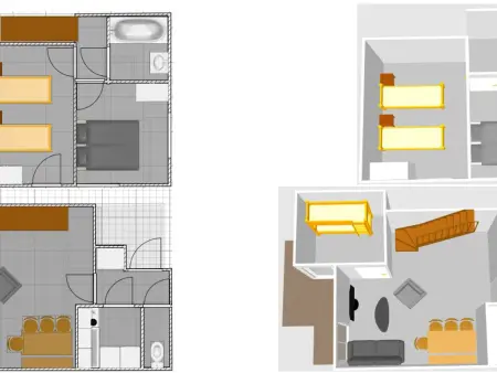 Duplex 4 pièces Val-d'Isère, vue village et ski aux pieds : photo 15