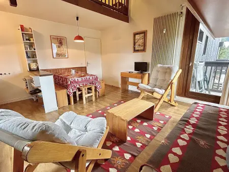 Location appartement à Megève, Appart 2 pièces + mezzanine, 6 couchages, Megève, parking