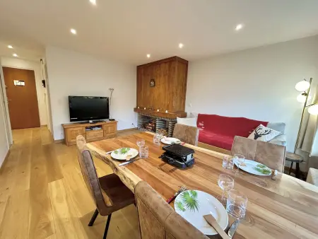 Location appartement à Megève, Studios + Cabine à Megève, 4 Couchages, 500m des Remontées, Balcon Sud, Parking Inclus