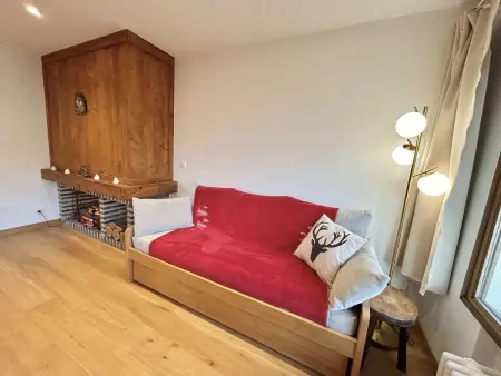 Studio + cabine à Megève, balcon sud, 550m des remontées : photo 4