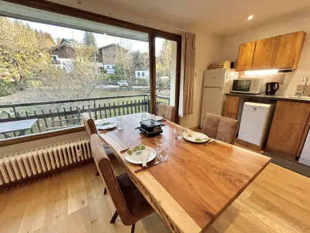 Studio + cabine à Megève, balcon sud, 550m des remontées : photo 6