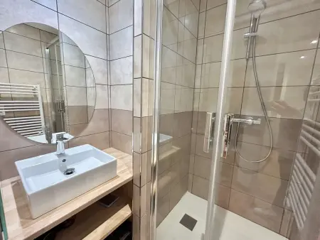 Studio + cabine à Megève, balcon sud, 550m des remontées : photo 10