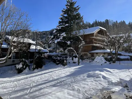 Studio + cabine à Megève, balcon sud, 550m des remontées : photo 14