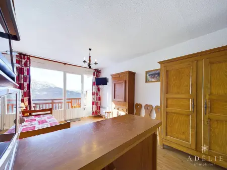 Studio 25 m² montagne, 4 pers, balcon sud, 200 m pistes : photo 2