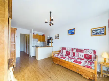 Studio 25 m² montagne, 4 pers, balcon sud, 200 m pistes : photo 3