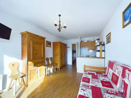 Studio 25 m² montagne, 4 pers, balcon sud, 200 m pistes : photo 4
