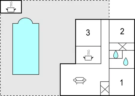 Maison 3 chambres avec piscine à Belcodène : photo 20