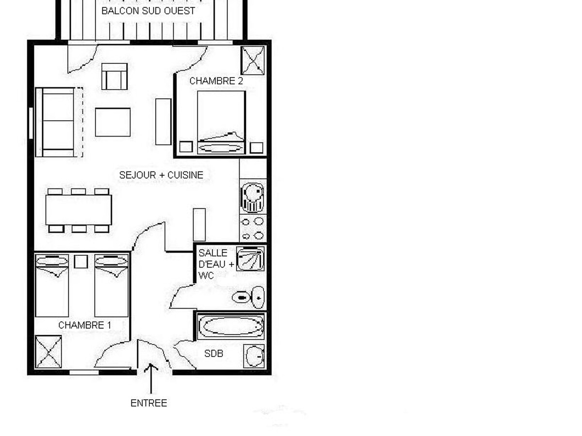 Appartement 3 pièces aux Menuires, sauna & hammam inclus - Photo 15