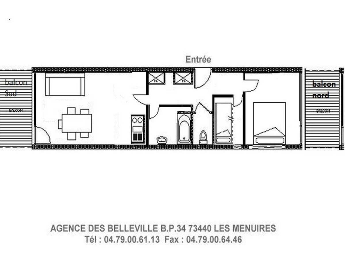 Appartement rénové 36m² avec 2 balcons aux Menuires - Photo 12