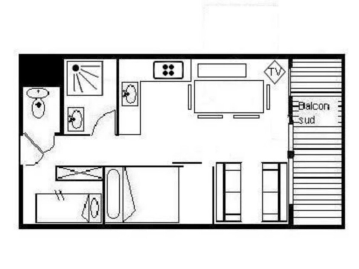 Appartement 5 pers. skis aux pieds, balcon sud aux Menuires - Photo 16