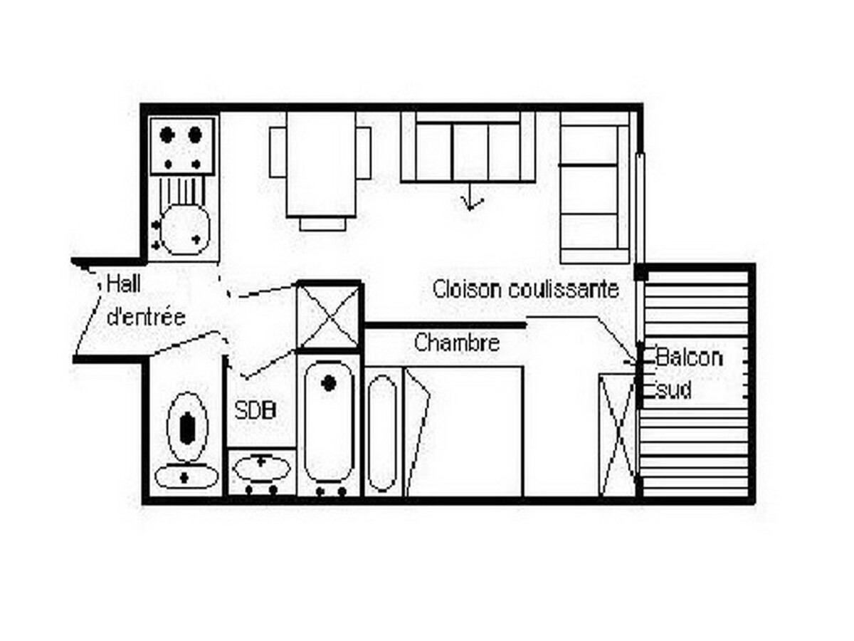 Appartement 2 pièces skis aux pieds, balcon Sud-Ouest - Photo 11