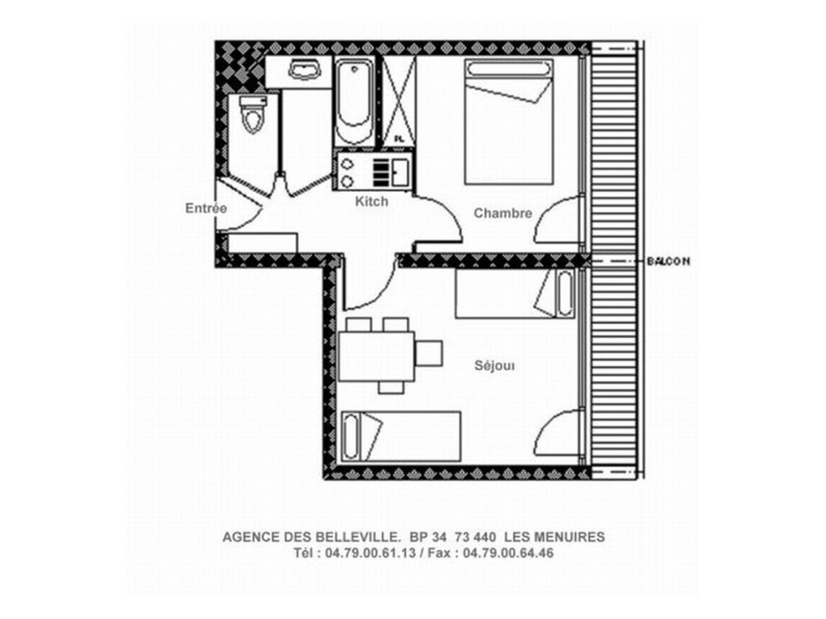 Appartement 2 pièces aux Menuires, 4 pers, balcon - Photo 12