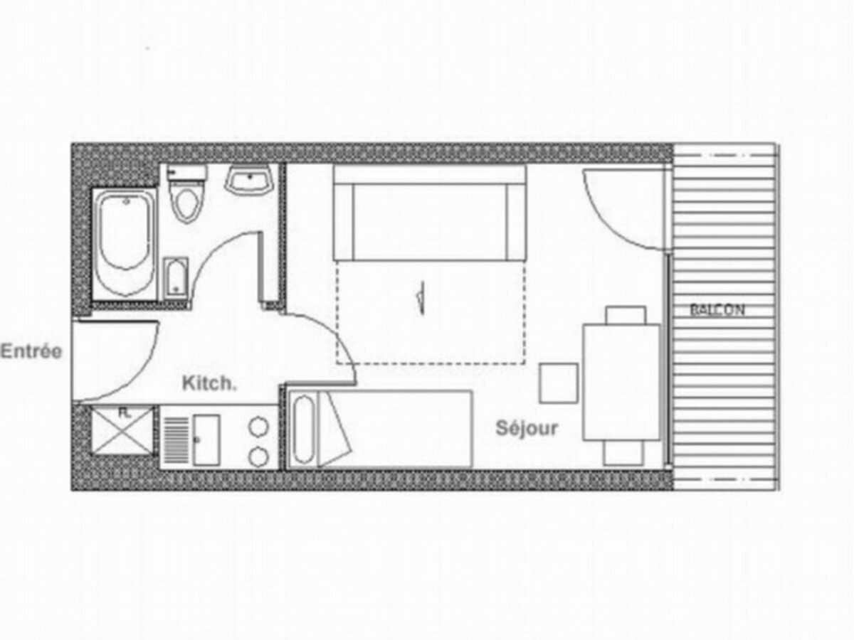 Studio 22 m² balcon sud-ouest aux Menuires - Photo 10