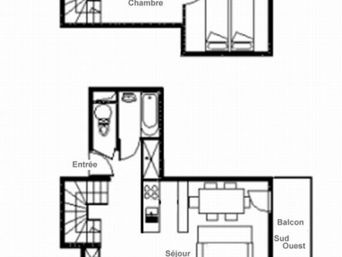 Duplex 6 pers, balcon sud-ouest à Saint-Martin-de-Belleville - Photo 3