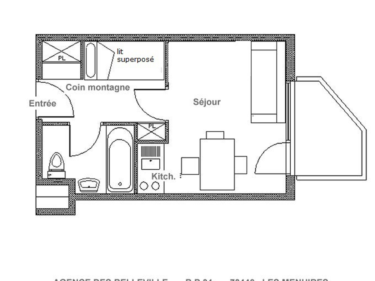 Studio 3 pers. balcon Sud/Est aux Menuires - Photo 13