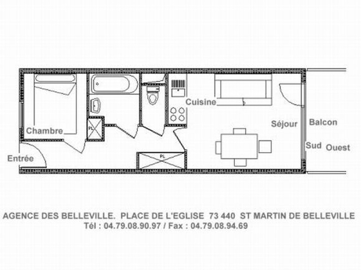 Appartement 2 pièces balcon Sud-Ouest, 4 personnes - Photo 15