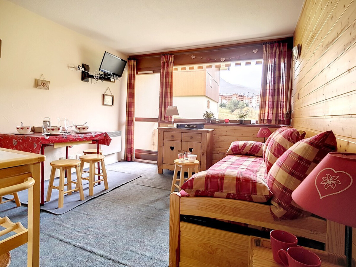 Studio cabine 24m² balcon sud aux Menuires, 4 pers. - Photo 7