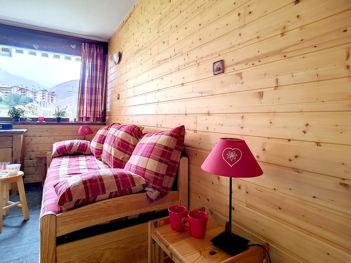 Studio cabine 24m² balcon sud aux Menuires, 4 pers. - Photo 8