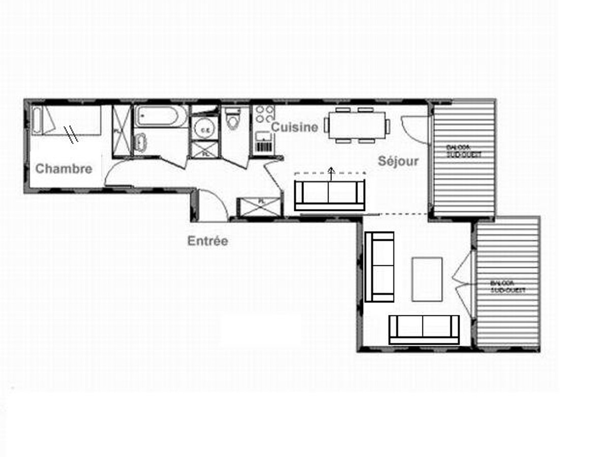 Appartement 6 pers. balcon sud-ouest à Saint-Martin-de-Belleville - Photo 3