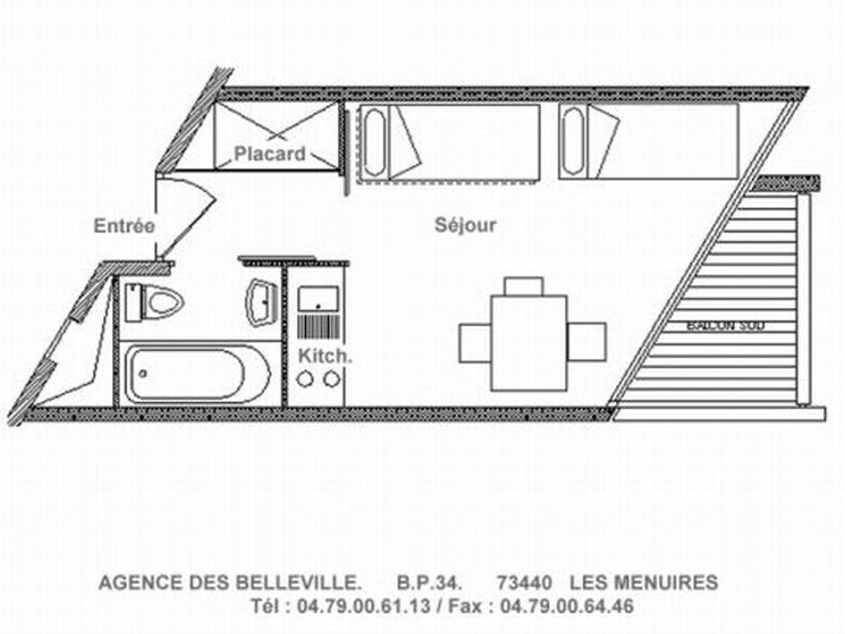 Studio rénové 20 m² avec balcon Sud aux Menuires - Photo 3