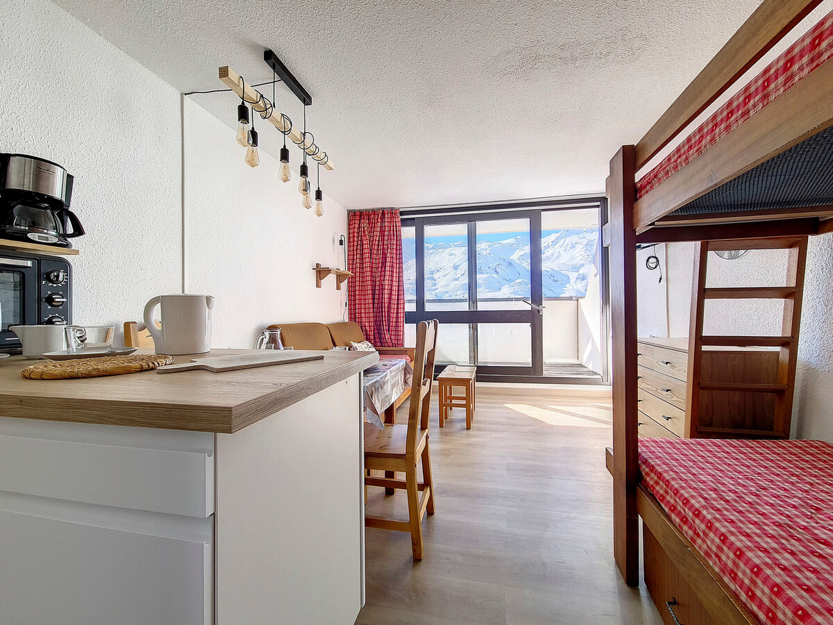 Studio 24m² 4 pers. aux Menuires, balcon et accès pistes - Photo 9