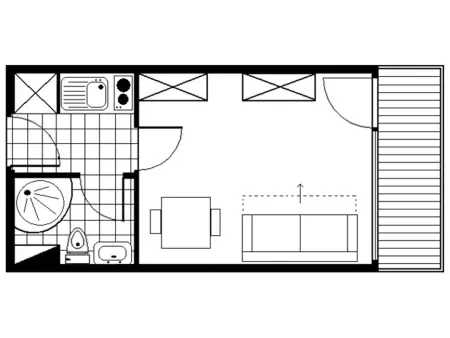 Studio 17 m² avec balcon Est aux Menuires, pistes aux pieds : photo 13