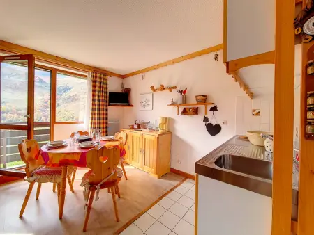 Studio 25 m² aux pieds des pistes avec balcon ski : photo 8