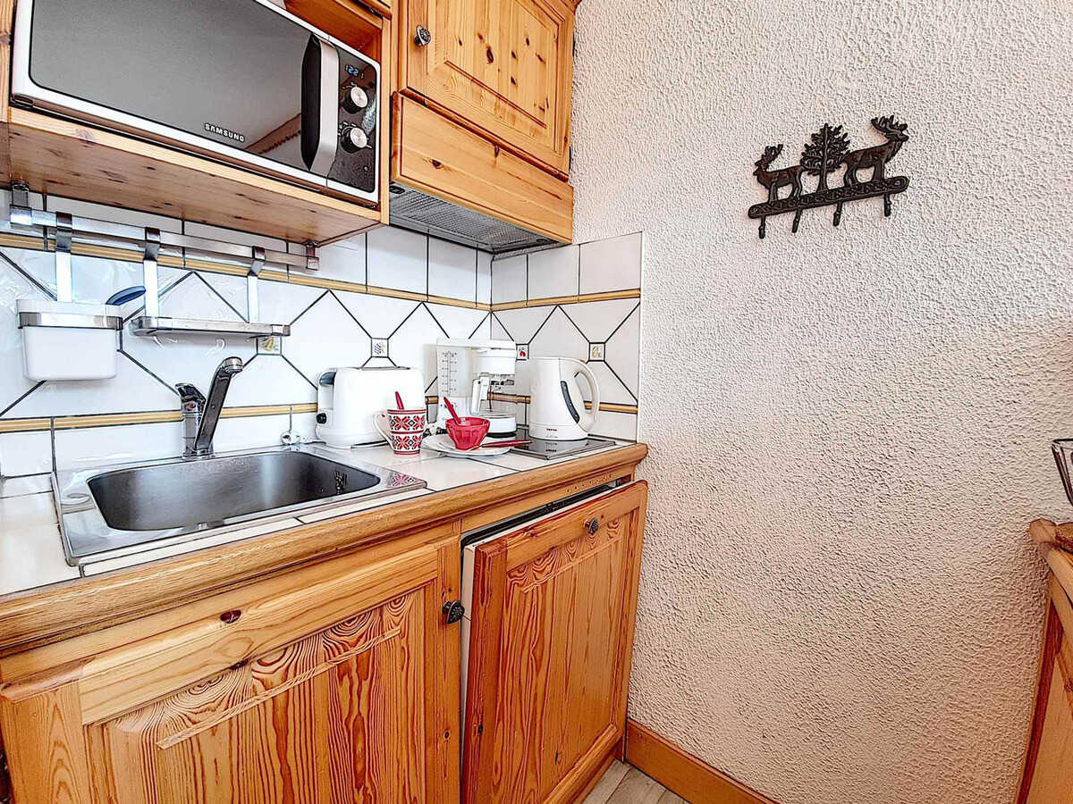 Studio 19m² balcon sud aux Menuires, 3 personnes - Photo 6