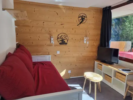 Location appartement à Plagne Bellecôte, Studio Divisible Rénové, Proche Pistes et Commerces, Animaux Acceptés
