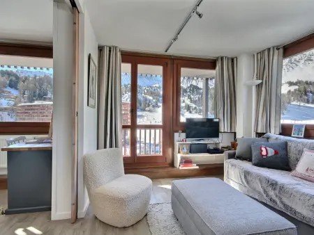 Appartement rénové 64m² 4 pers, balcon vue pistes : photo 6