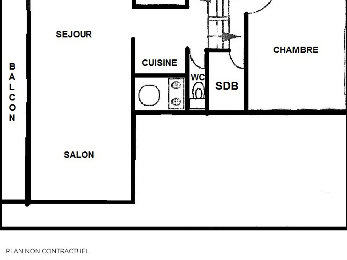 Duplex 6 pers Les Menuires, balcon vue montagne - Photo 13
