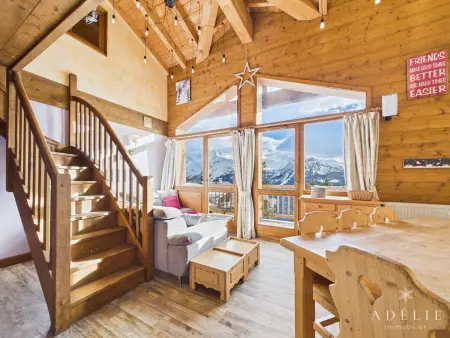 Location appartement à Montvalezan La Rosière, Chalet 4 pièces centre station, parking inclus