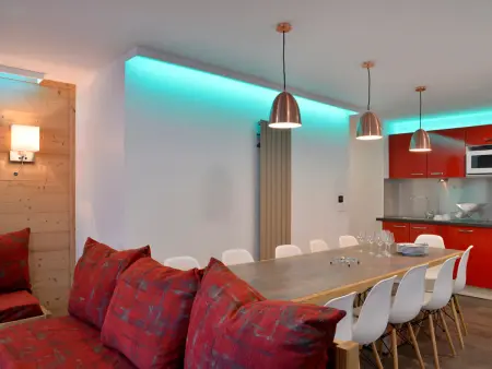 Location appartement à Plagne Bellecôte, Appartement Rénové avec Balcon, Proche Pistes et Commodités, 11 Pers., La Plagne