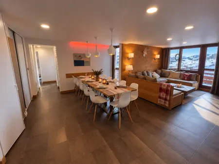 Appartement 11 pers, 4 ch · Plagne Bellecôte · Balcon sud : photo 5