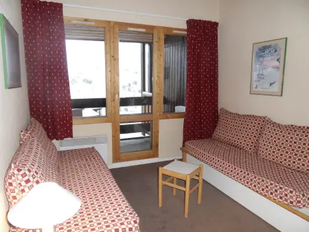 Location appartement à Belle Plagne, Studio confortable, accès pistes, balcon, animaux admis
