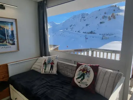 Studio rénové 26m² vue pistes, balcon sud - Plagne Aime : photo 3